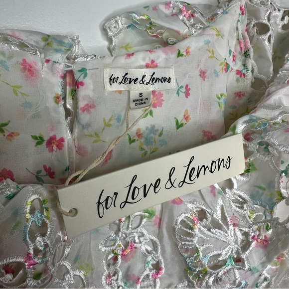 NWT For Love And Lemons Magnolia Mini Dress Size Small - Picture 8 of 12